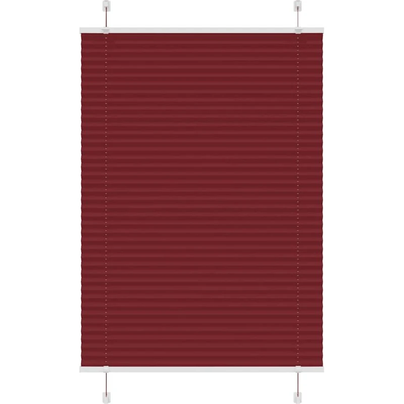 vidaXL Plisségardin Bordeauxrød 100x150 cm, 99,4 cm stofbredde