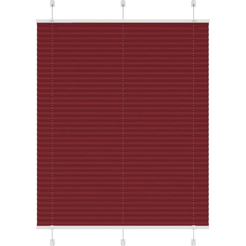 vidaXL Plisségardin Bordeauxrød 105x150 cm