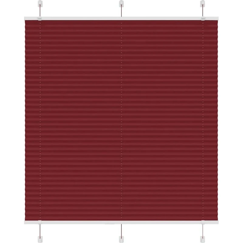 vidaXL Plisségardin Bordeauxrød 115x150 cm
