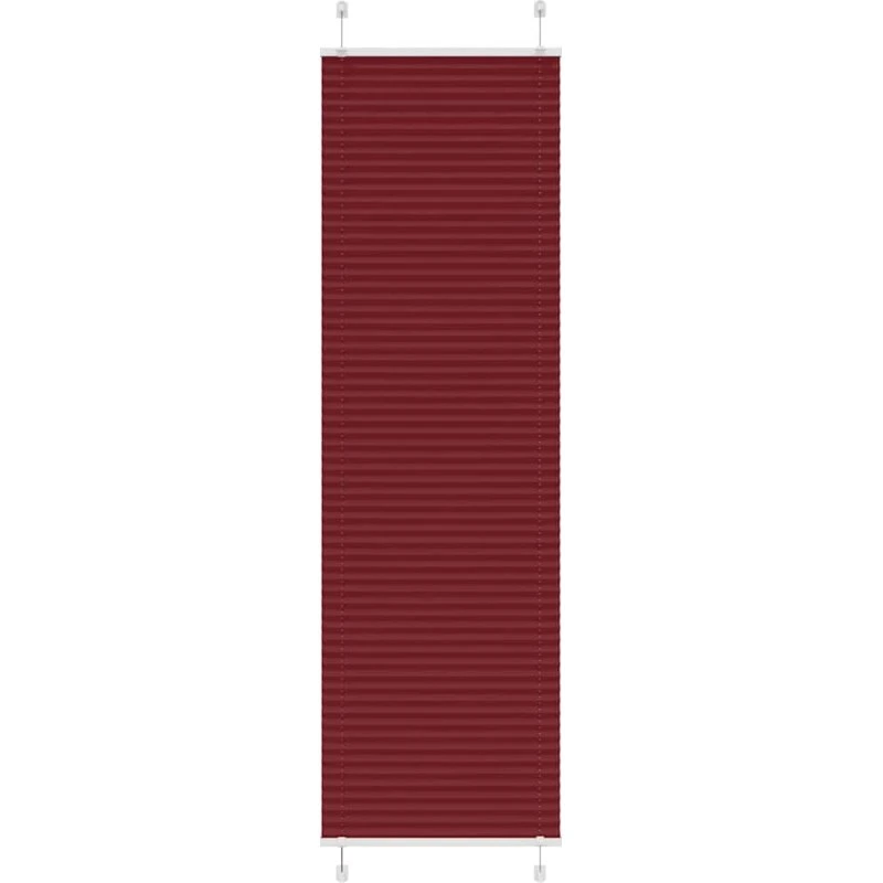 vidaXL Plisségardin Bordeauxrød 55x200 cm