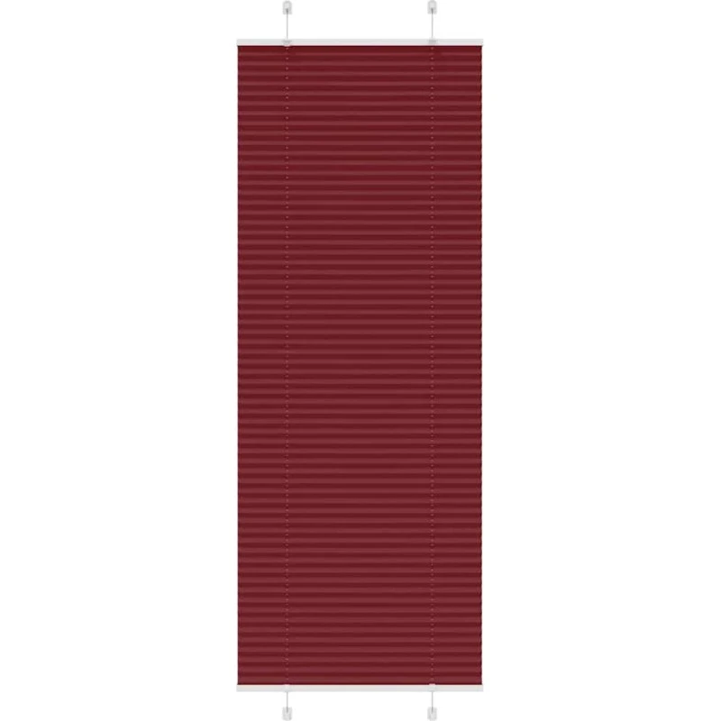 vidaXL Plisségardin Bordeauxrød 70x200 cm, 69,4 cm stofbredde