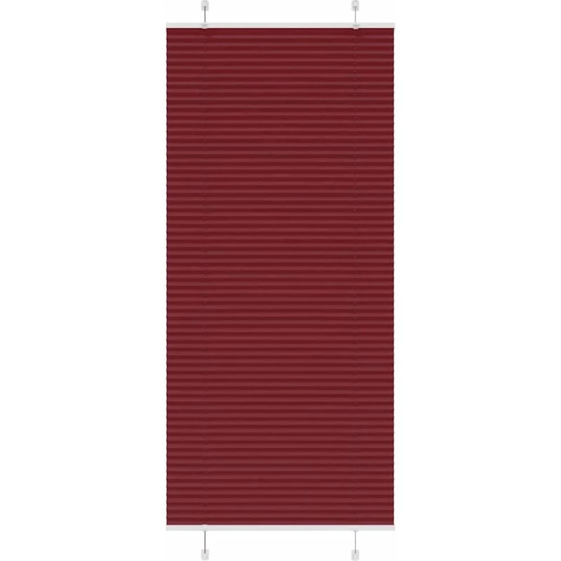 vidaXL Plisségardin Bordeauxrød 85x200 cm, 100% Polyester