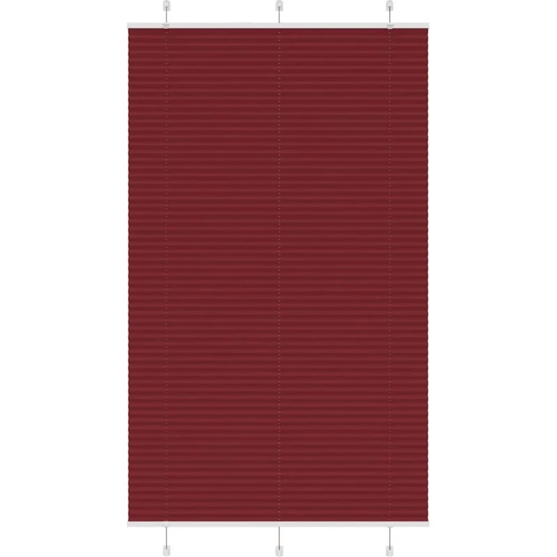 vidaXL Plisségardin Bordeauxrød 120x200 cm