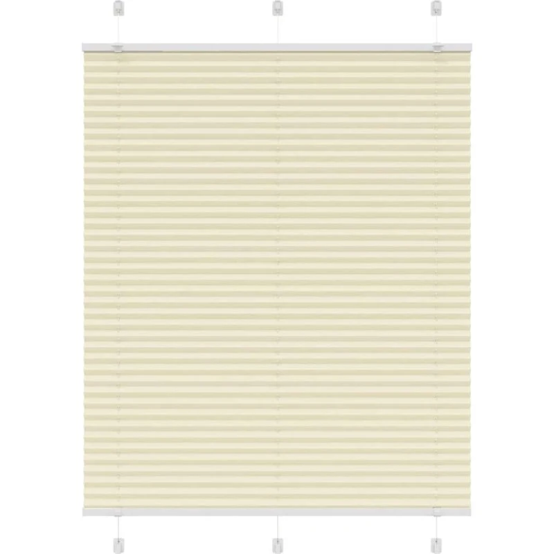 vidaXL Plisségardin Fløde 105x100 cm, 104,4 cm stofbredde, Polyester