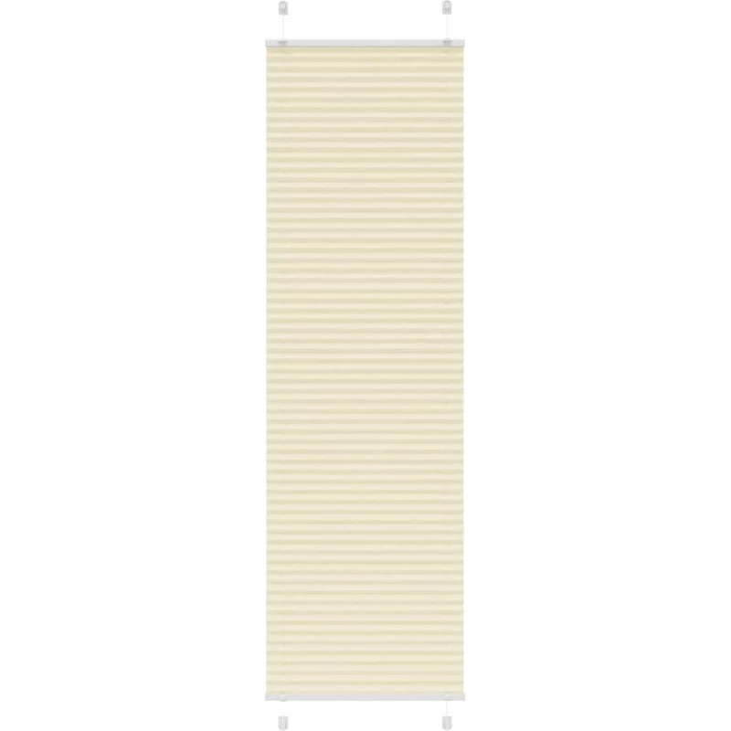 vidaXL Plisségardin fløde 65x200 cm, 100 % polyester