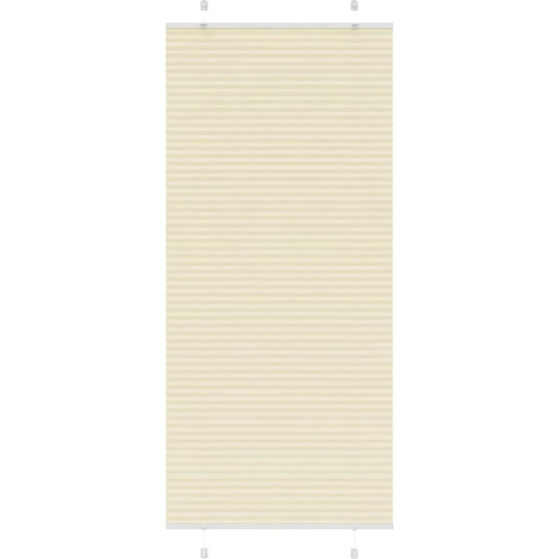 vidaXL Plisségardin fløde 95x200 cm, 100% polyester