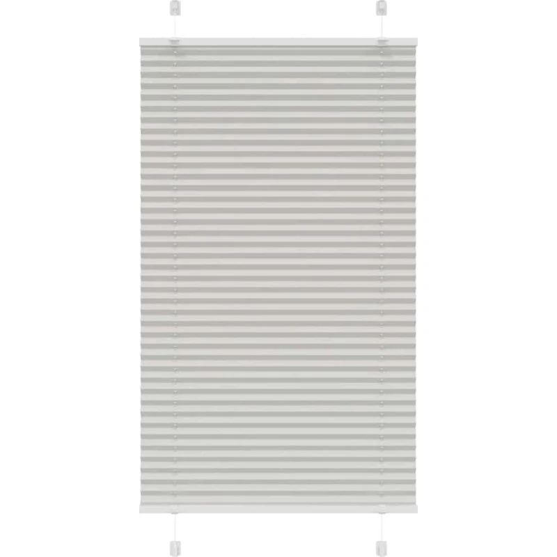 vidaXL Plisségardin Lysegrå 80x100 cm, 79,4 cm stofbredde, polyester
