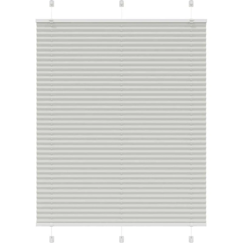 vidaXL Plisségardin Lysegrå 105x100 cm, 104,4 cm stofbredde, polyester
