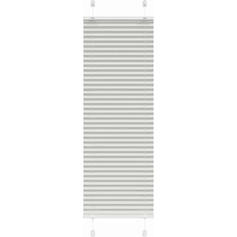 vidaXL Plisségardin Lysegrå 45x150 cm, 44,4 cm Stofbredde, Polyester