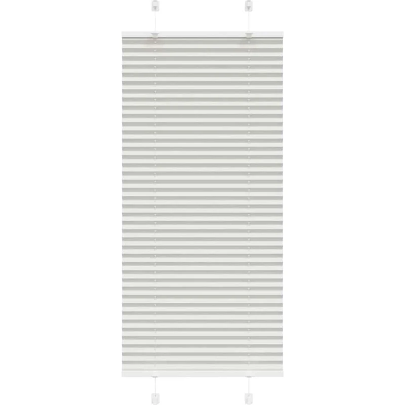 vidaXL Plisségardin Lysegrå 55x150 cm, 100% Polyester