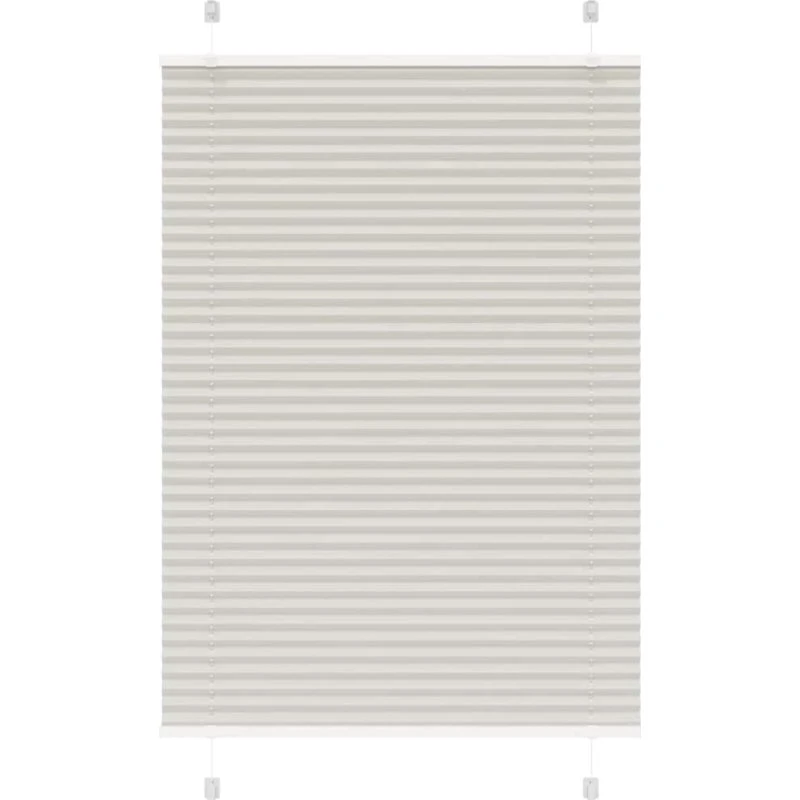 vidaXL Plisségardin Lysegrå 85x150 cm, 100% Polyester
