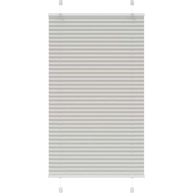 vidaXL Plisségardin Lysegrå 80x150 cm, 100% Polyester