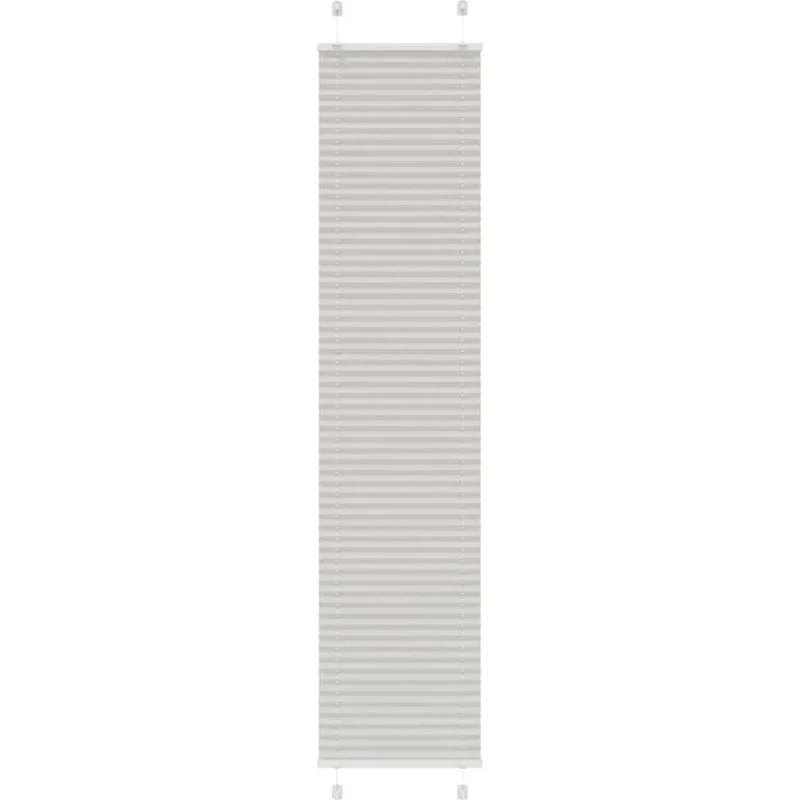 vidaXL Plisségardin Lysegrå 40x200 cm, 39,4 cm Stofbredde, Polyester