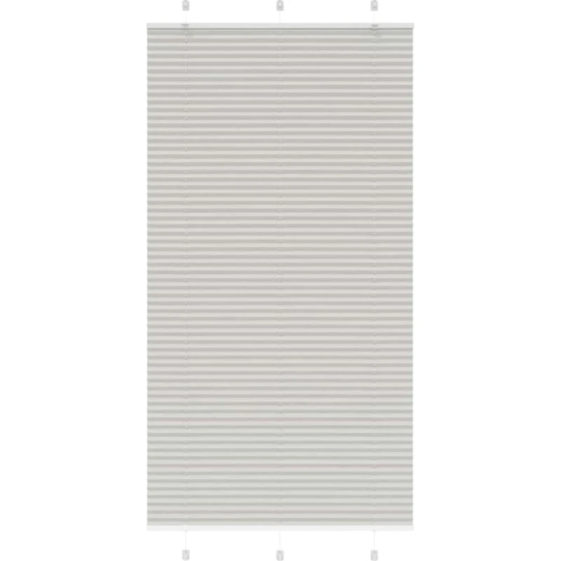 vidaXL Plisségardin Lysegrå 110x200 cm, 109,4 cm bred