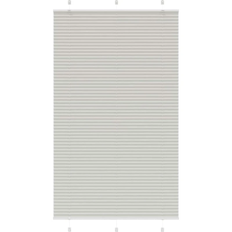 vidaXL Plisségardin Lysegrå 115x200 cm, 100% Polyester