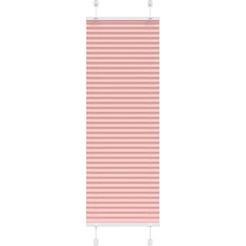 vidaXL Plisségardin Lyserød 45x150 cm, 44,4 cm stofbredde, 100 % polyester