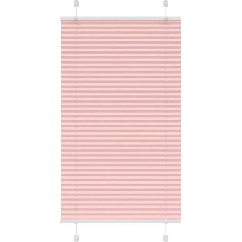 vidaXL Plisségardin Lyserød 70x150 cm, 69,4 cm stofbredde, 100% polyester