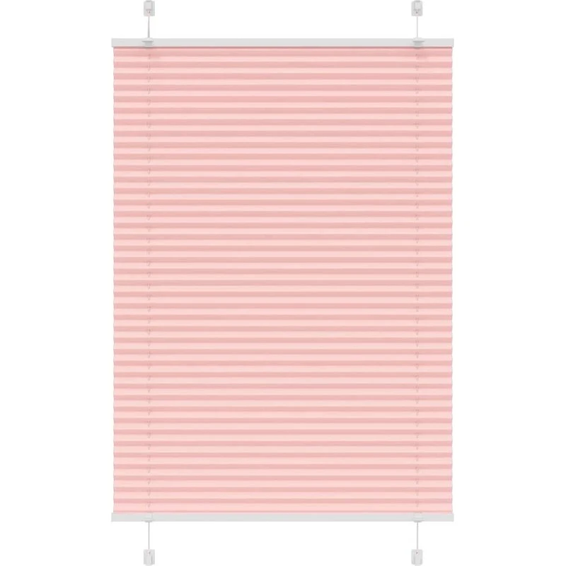 vidaXL Plisségardin Lyserød 90x150 cm, 100% Polyester