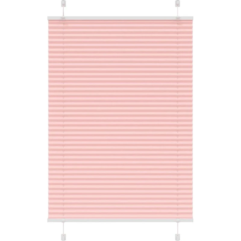 vidaXL Plisségardin Lyserød 100x150 cm, 99,4 cm stofbredde, 100% polyester