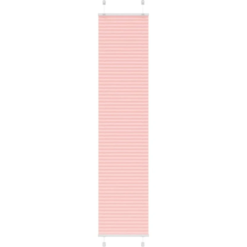 vidaXL Plisségardin Lyserød 50x200 cm, 49,4 cm stofbredde, polyester