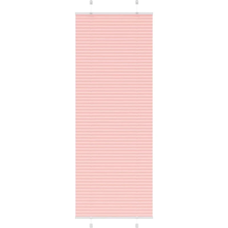 vidaXL Plisségardin Lyserød 80x200 cm, 79,4 cm Stofbredde, Polyester