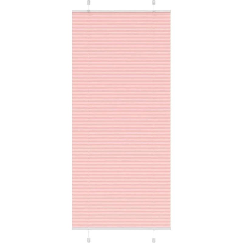 vidaXL Plisségardin Lyserød 85x200 cm, 100 % Polyester