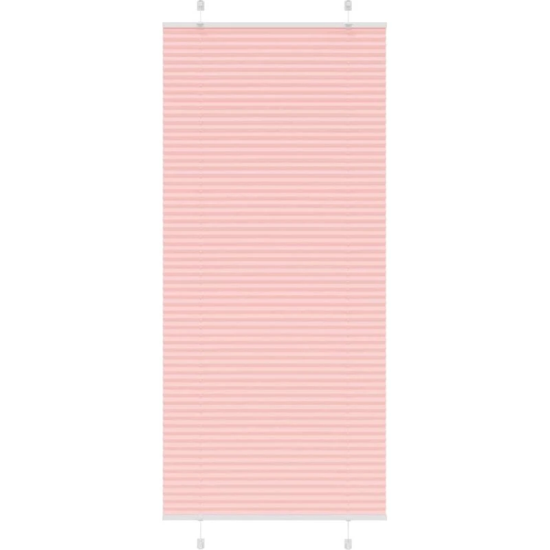 vidaXL Plisségardin Lyserød 95x200 cm