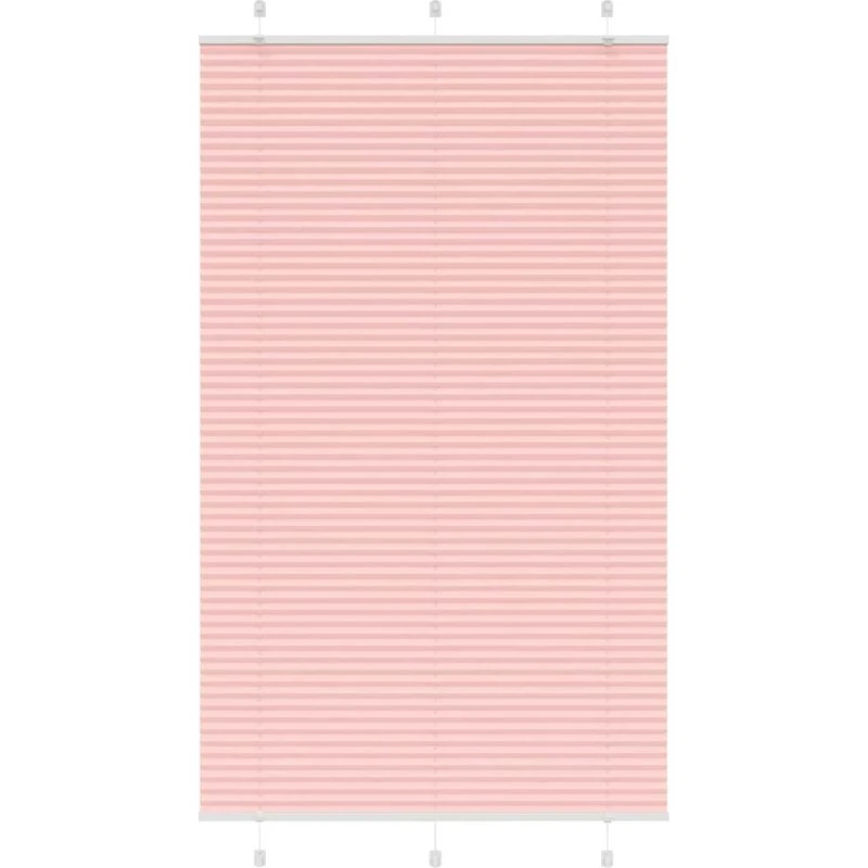 vidaXL Plisségardin Lyserød 120x200 cm, 119,4 cm stofbredde, polyester