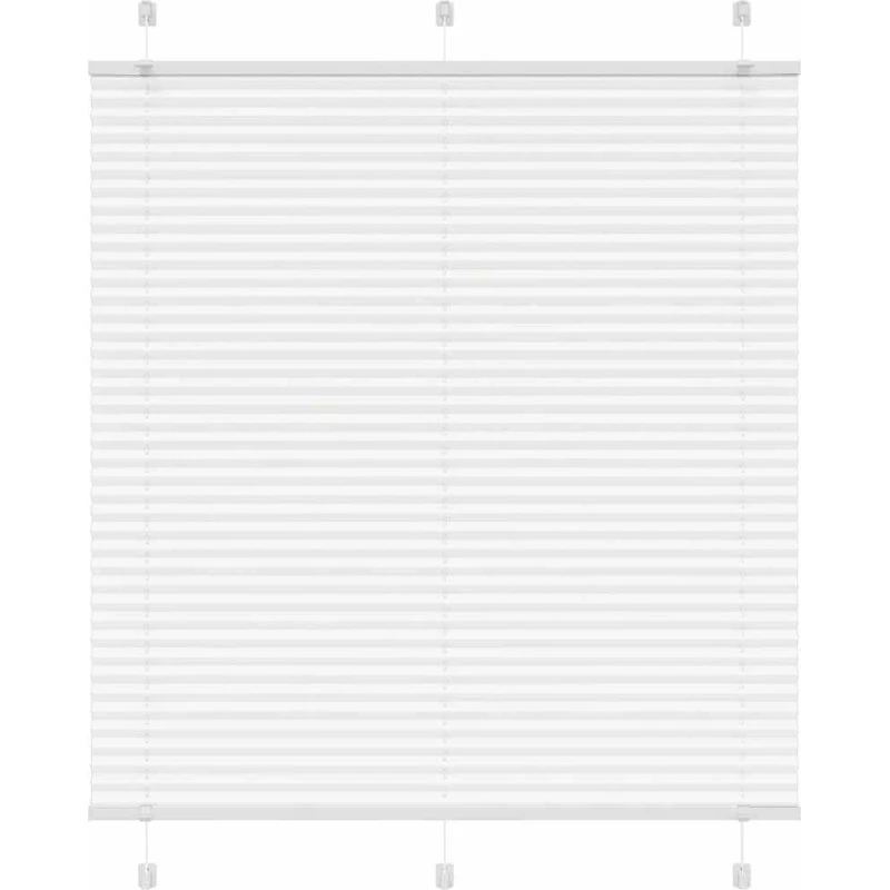 vidaXL Plisségardin Hvid 115x100 cm, 100% Polyester
