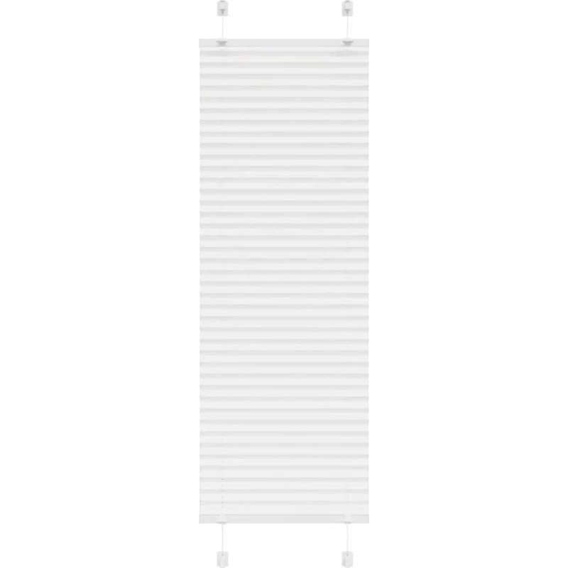 vidaXL Plisségardin Hvid 40x150 cm, 100% Polyester
