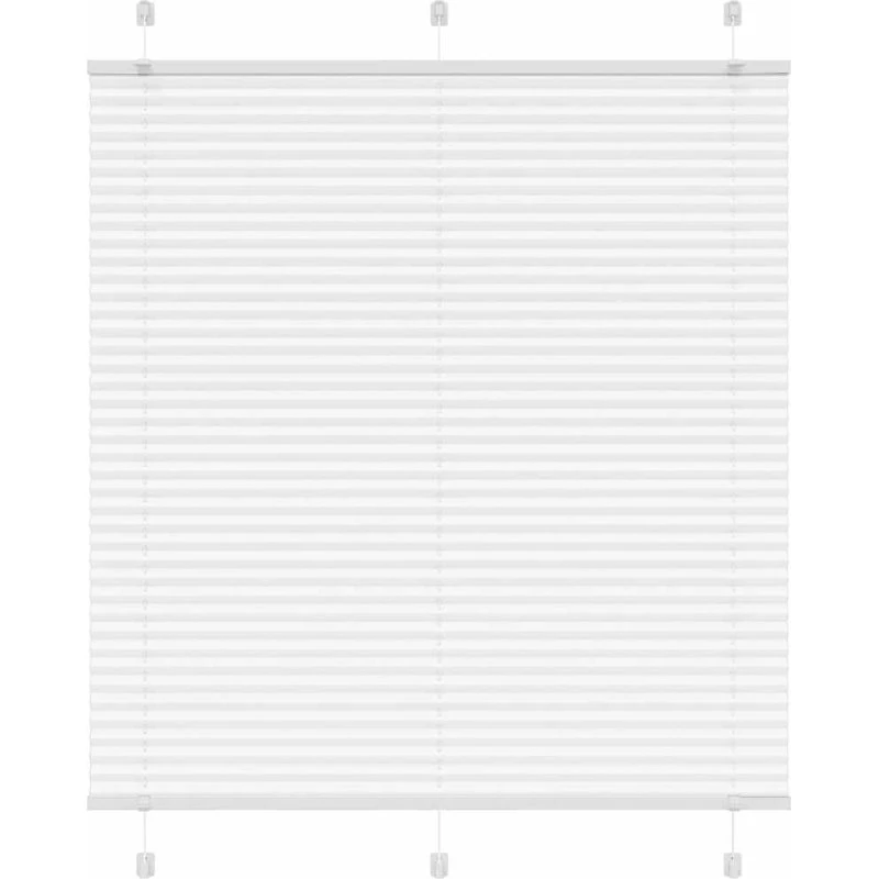 vidaXL Plisségardin Hvid 115x150 cm, 100% Polyester