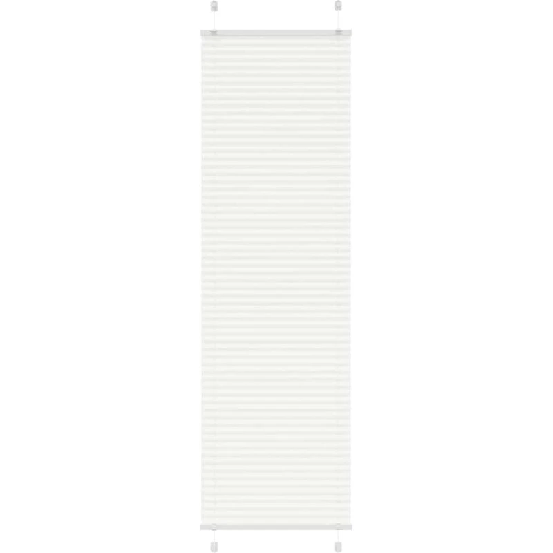 vidaXL Plisségardin Hvid 65x200 cm, 100 % Polyester