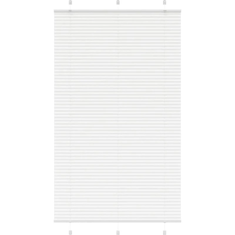 vidaXL Plisségardin Hvid 115x200 cm, 100% Polyester