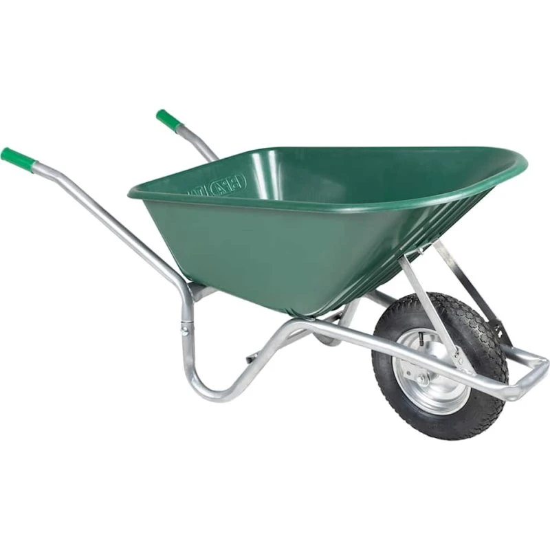 vidaXL Trillebør Grøn 90 L 150 kg Galvaniseret Stål & Plastik