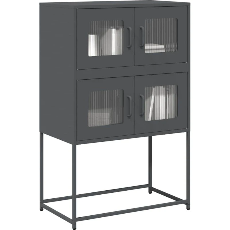 vidaXL Højskab 68x39x107 cm stål antracitgrå