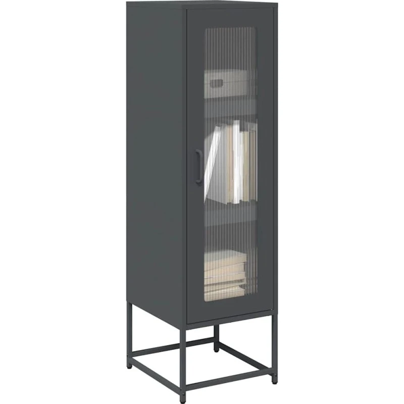 vidaXL Skab 36x39x123 cm koldvalset stål antracitgrå