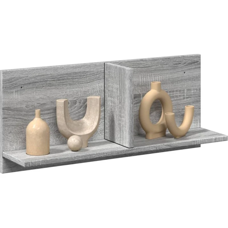 vidaXL Vægskab 70x16,5x30 cm Konstrueret Træ Grå Sonoma-Eg