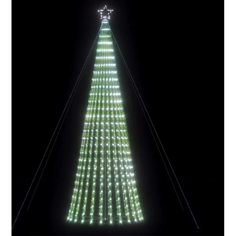 vidaXL LED-juletræ 403 cm, 1028 LED'er, koldt hvidt lys
