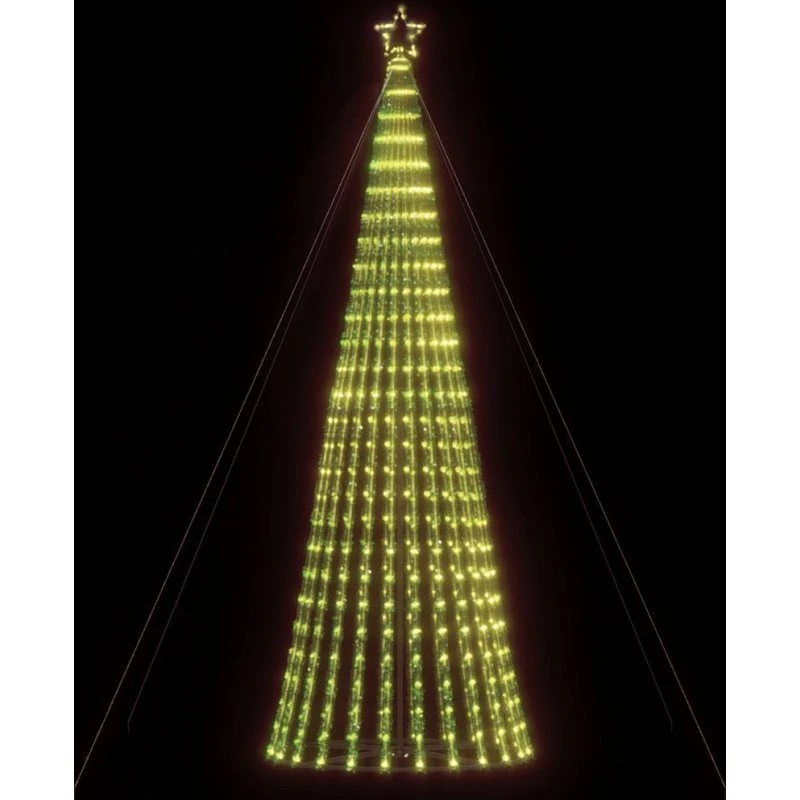 vidaXL LED-juletræ 403 cm, 1028 LED'er, varmt hvidt lys