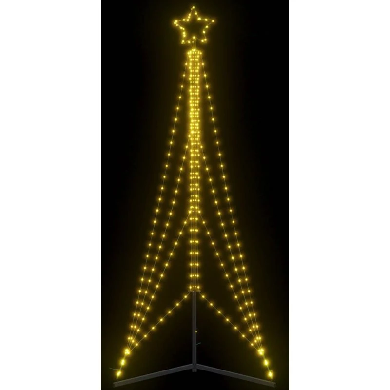 vidaXL LED-juletræ 483 LED'er 240 cm varmt hvidt lys