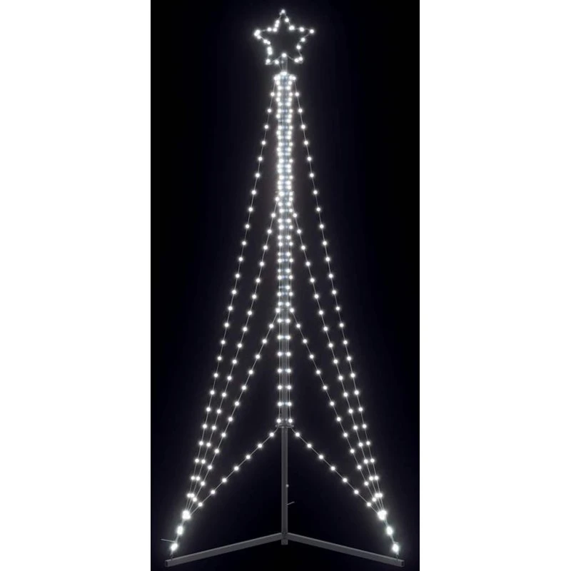 vidaXL LED-juletræ 483 LED'er 240 cm koldt hvidt lys