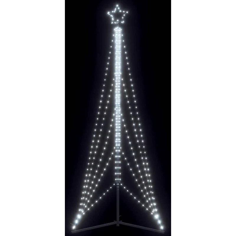 vidaXL LED-juletræ 525 LED'er 302 cm koldt hvidt lys