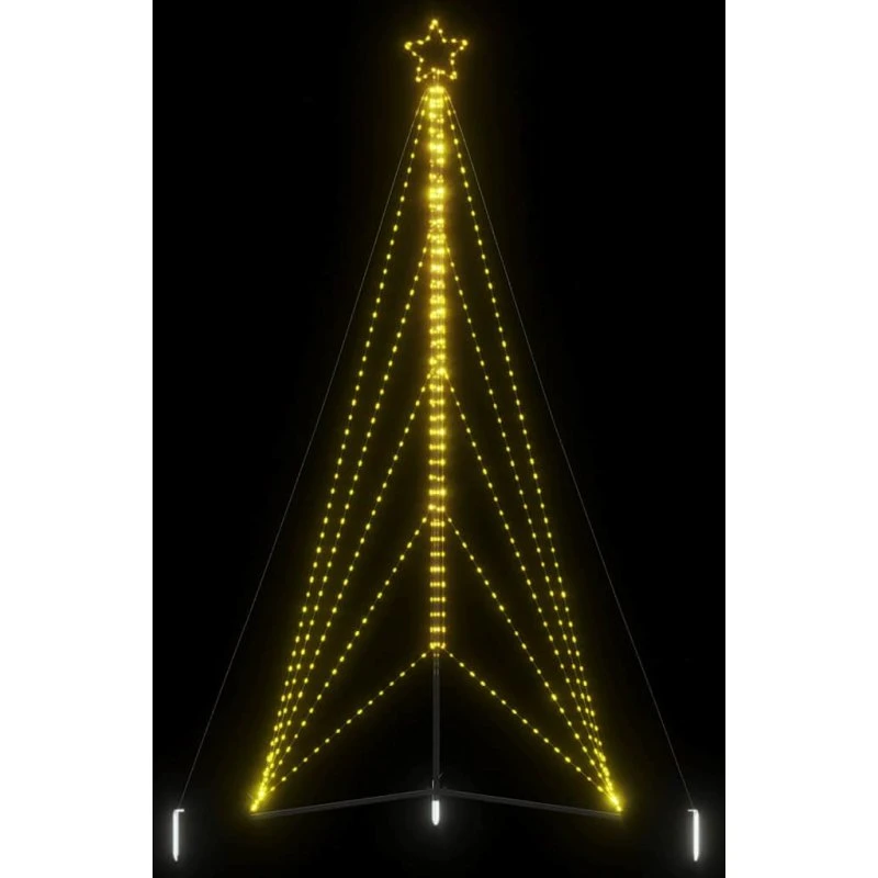 vidaXL LED-juletræ 615 LED'er 404,5 cm varmt hvidt lys