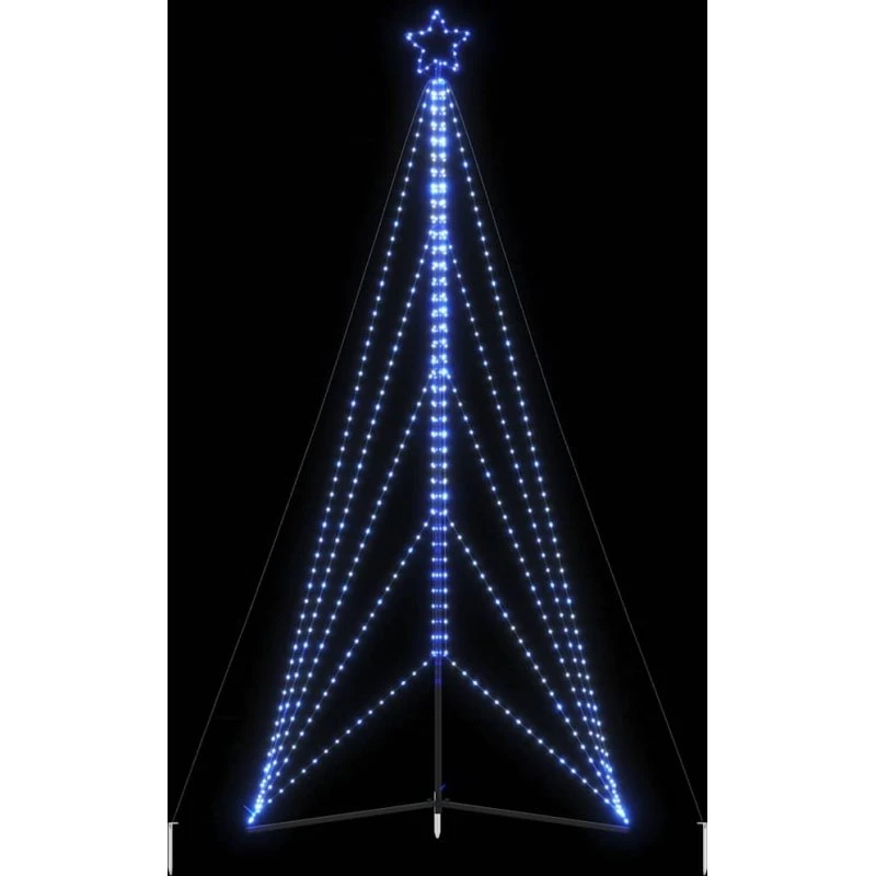 vidaXL LED-juletræ 615 LED'er 404,5 cm blåt lys