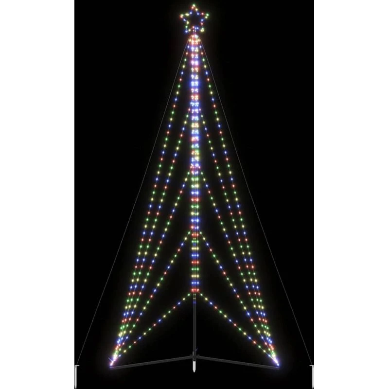 vidaXL LED-juletræ 615 LED'er 404,5 cm farverigt lys