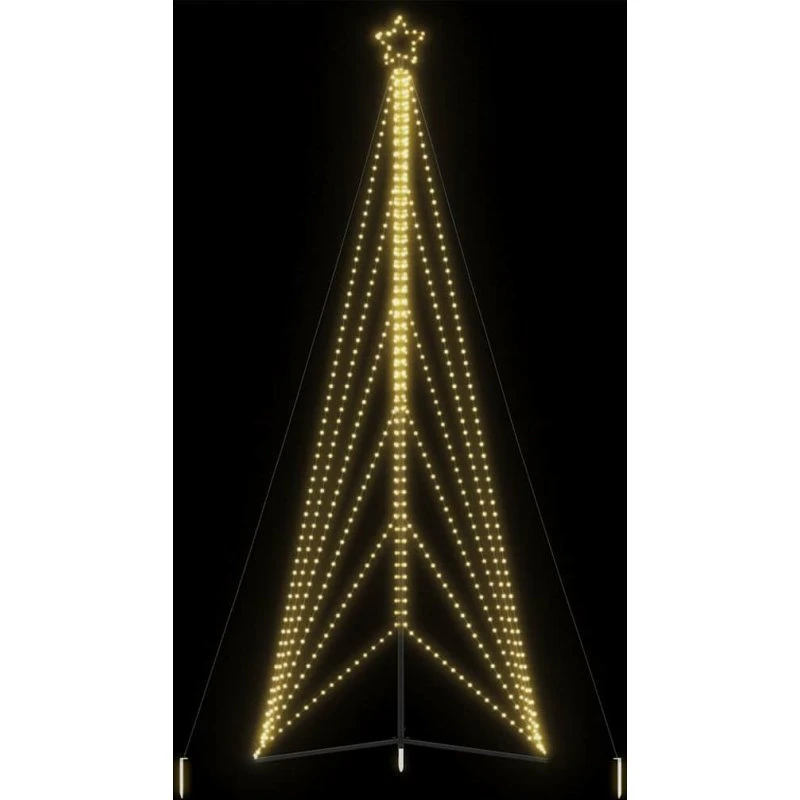 vidaXL LED-juletræ 478 cm, 861 LED'er, varmt hvidt lys