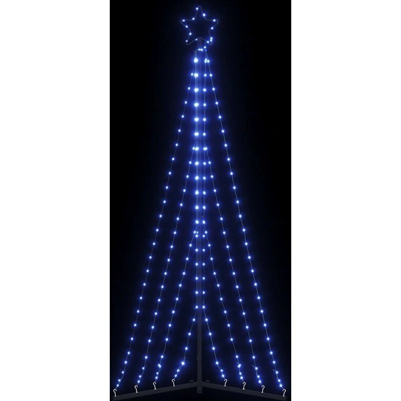 vidaXL LED-juletræ 339 LED'er 187 cm koldt hvidt lys