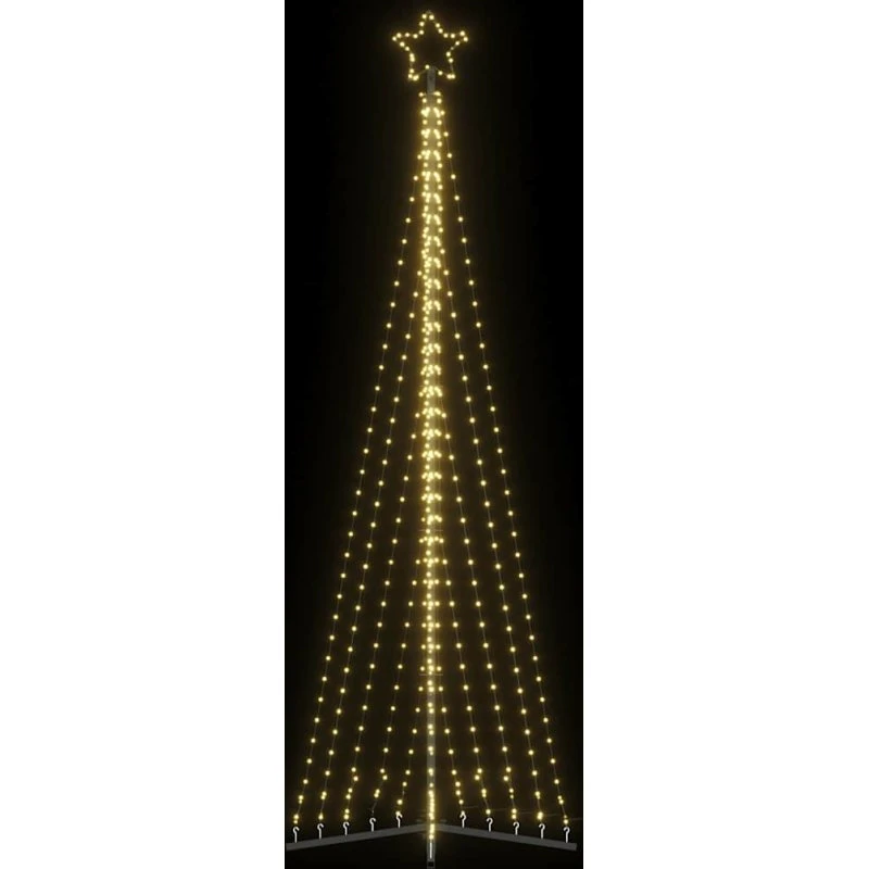 vidaXL LED-juletræ 495 LED'er 300,5 cm varmt hvidt lys