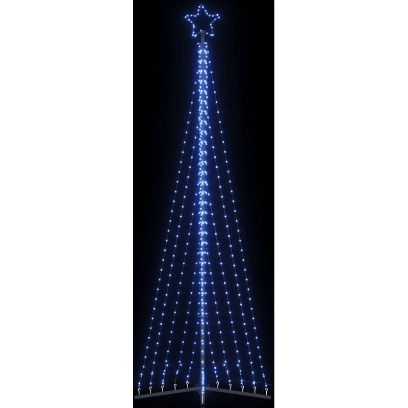 vidaXL LED-juletræ 495 LED'er 300,5 cm blåt lys
