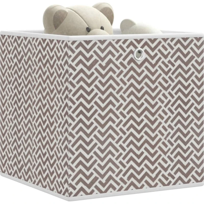 vidaXL 4 stk. foldbare opbevaringskasser 32x32x32 cm brun